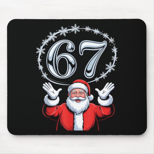 Christmas 67 Funny Xmas Six Seven Ugly Sweater 6-7 Mouse Pad (Front)