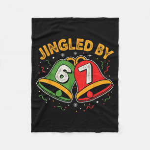 Christmas 67 Meme Design Funny Six Seven Hands 6 7 Fleece Blanket