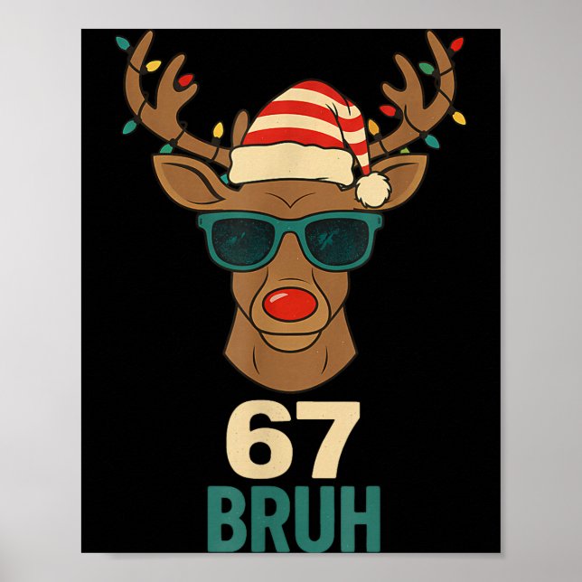 Christmas 67 Meme Design Funny Six Seven Hands 6 7 Poster (Front)