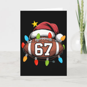 Christmas 67 Meme Footll Santa Hat Funny Xmas Boys Card