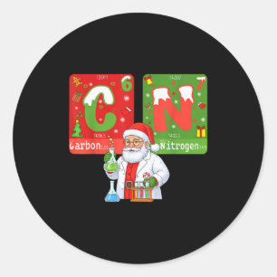 Christmas 67 Meme Science Chemistry Humor Periodic Classic Round Sticker