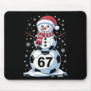 Christmas 67 Meme Soccer Snowman Tree Funny Xmas B Mouse Pad