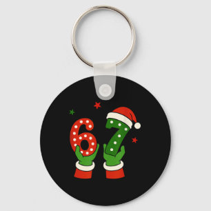 Christmas 67 Six Seven Funny Gen Z Alpha Slang Mem Key Ring