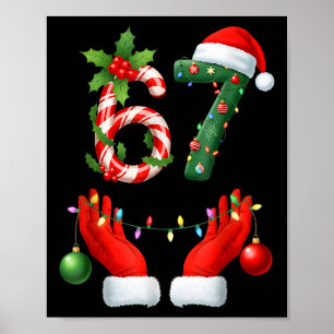 Christmas 67 Six Seven Meme Pajamas Holiday Gen Al Poster