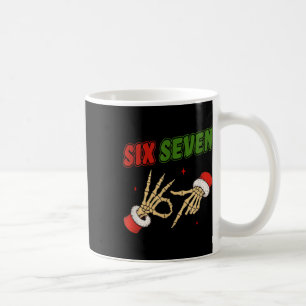 Christmas 67 Six Seven Skeleton Santa Funny Gen Z Coffee Mug