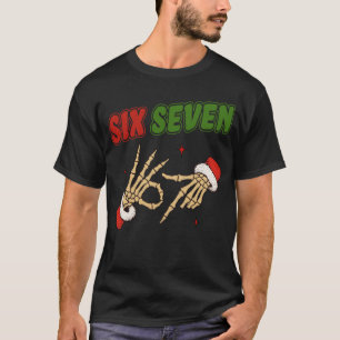 Christmas 67 Tee Six Seven Meme Skeleton Santa