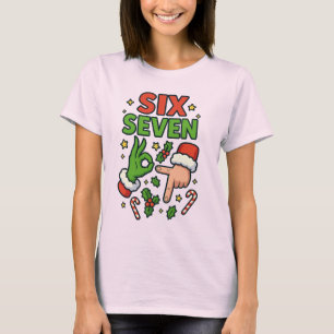 Christmas 67 Tee Six Seven Meme Womens Holiday