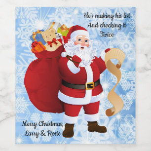 Christmas 6 Big Gift Labels Add Name & Text
