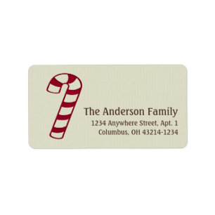 Christmas 9 : Candy Cane Return Address Label