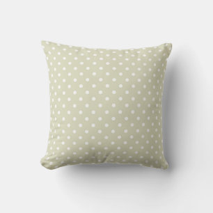 Christmas 9 : Light Green & White Polka Dot Pillow