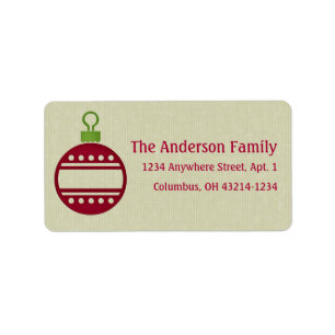 Christmas 9 : Ornament 2 Return Address Label