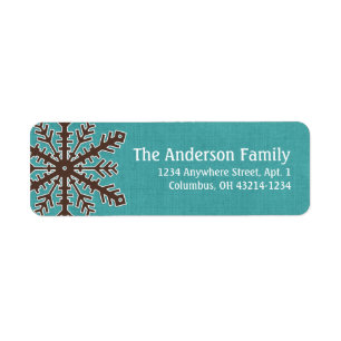 Christmas 9 : Snowflake 3e Return Address Labels