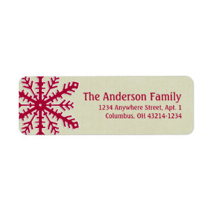Christmas 9 : Snowflake 4b Return Address Labels