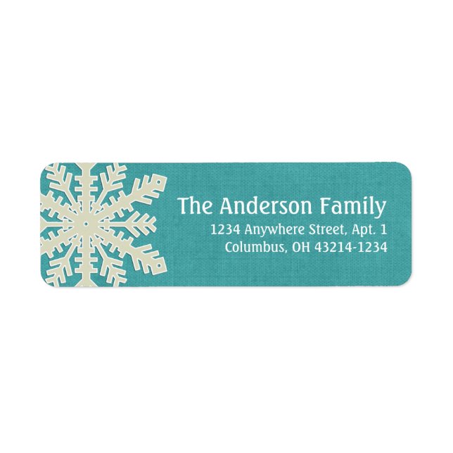 Christmas 9 : Snowflake 5b Return Address Labels (Front)