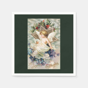 Christmas a Joyous Christmastide Napkin