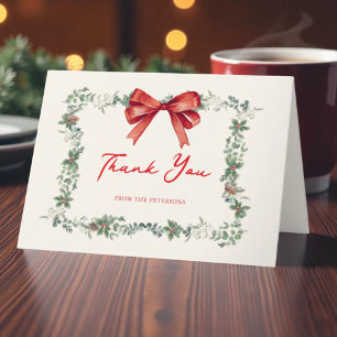 Christmas A Merry Little Baby Shower Thank You Card