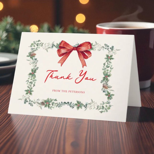 Christmas A Merry Little Baby Shower Thank You Card (Creator Uploaded)