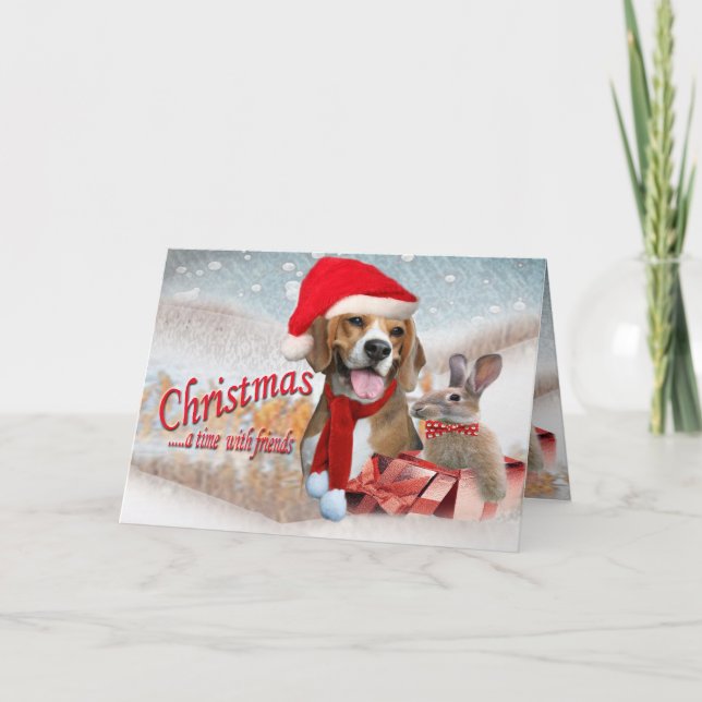 Christmas A Time With Friends Holiday Card (Front)