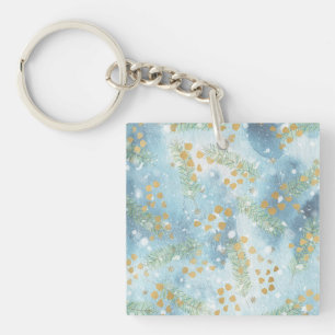 Christmas Abstract Art Key Ring