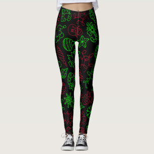 Christmas Abstract Pattern Leggings