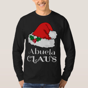 Christmas Abuela Claus Matching Pajama Santa Hat X T-Shirt