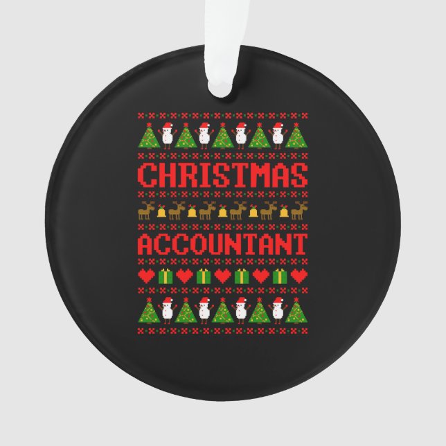 Christmas Accountant Ornament (Front)