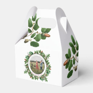 Christmas Acorn Wreath Family Photo  Favour Box