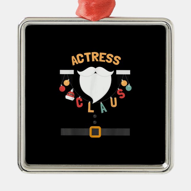 Christmas Actress Claus Santa Out Gift Metal Tree Decoration (Front)