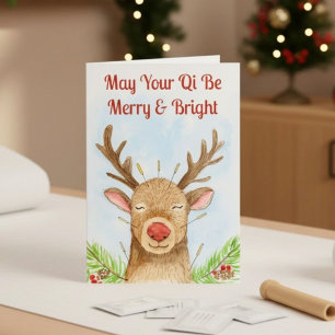 Christmas Acupuncture May Your Qi Be Merry Card