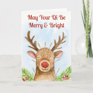 Christmas Acupuncture May Your Qi Be Merry Card