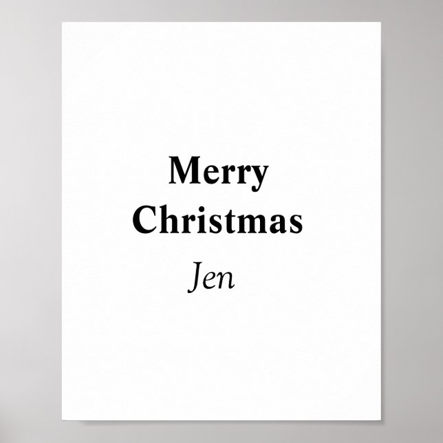 Christmas add your name text image editable  invit poster (Front)