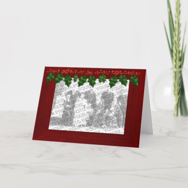 Christmas Add Your Photo Frame Customisable Card (Front)