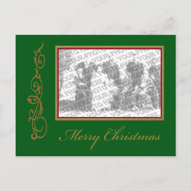 Christmas Add Your Photo Frame  Postcard (Front)
