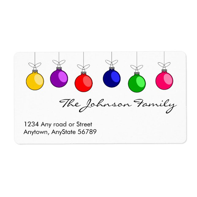 Christmas Address Label (Front)