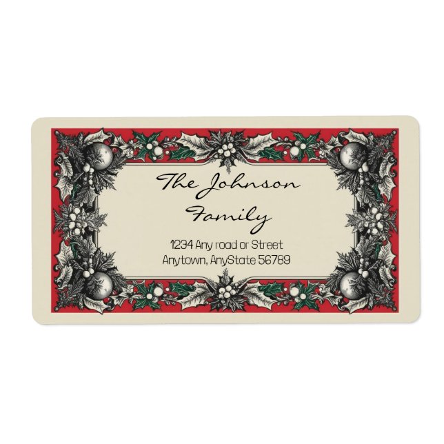 Christmas Address Label (Front)