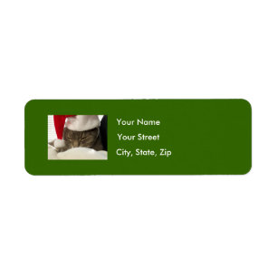 Christmas Address Label Green
