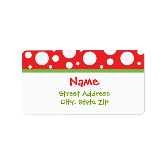 Christmas Address Labels (Front)