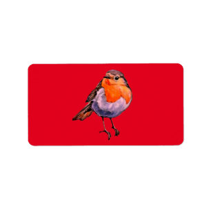 Christmas Address  labels CHRISTMAS ROBIN