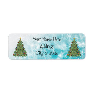 Christmas Address Labels/Christmas Trees