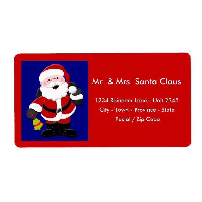 Christmas Address Labels - Santa (Front)
