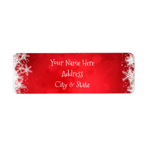 Christmas Address Labels/Snowflakes