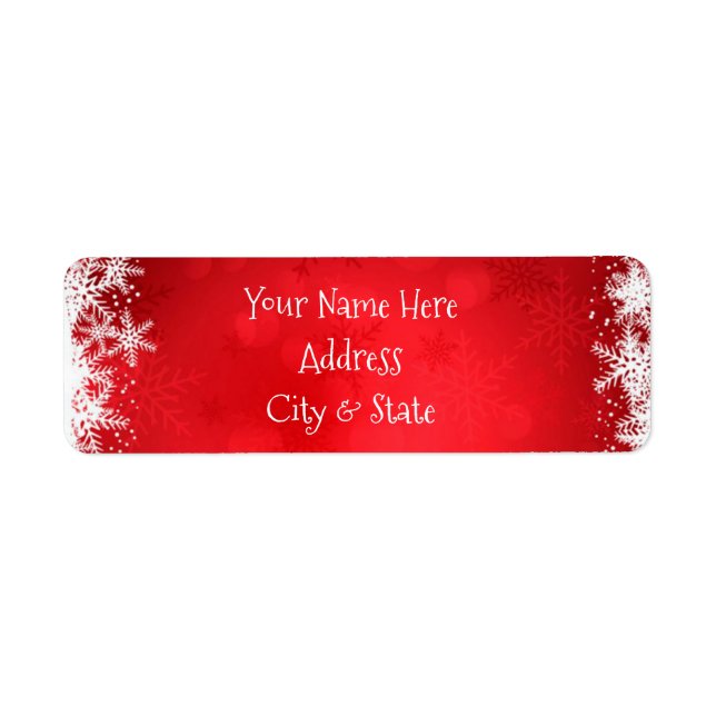 Christmas Address Labels/Snowflakes (Front)
