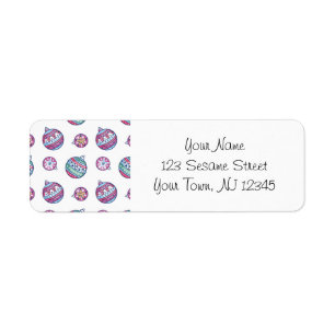 Christmas Address Labels with Ornaments