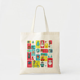 Christmas Advent Calendar Cartoon style Tote Bag