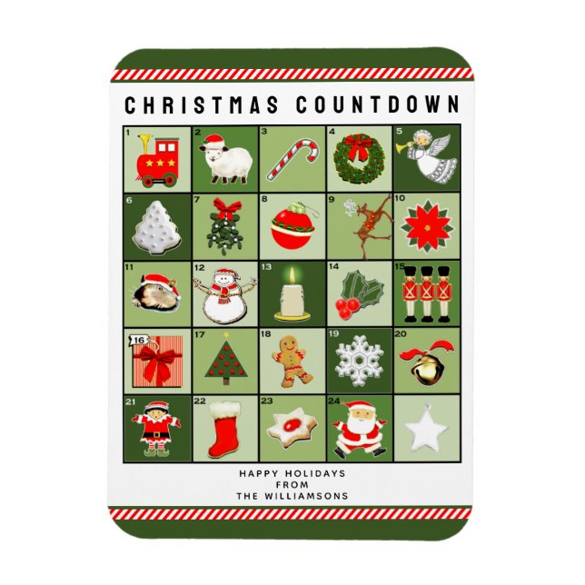 Christmas Advent Calendar Magnet (Vertical)