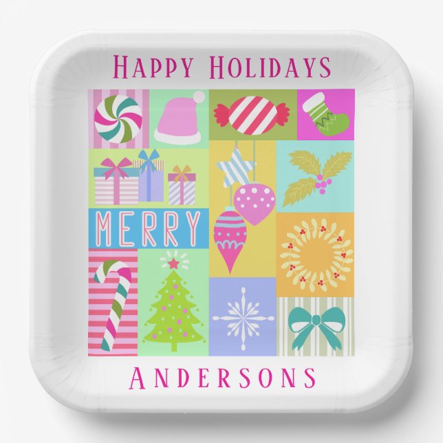 Christmas Advent Calendar  Paper Plate (Front)