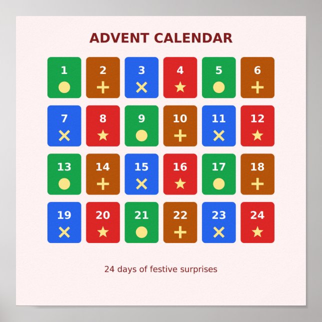 Christmas advent calendar poster (Front)