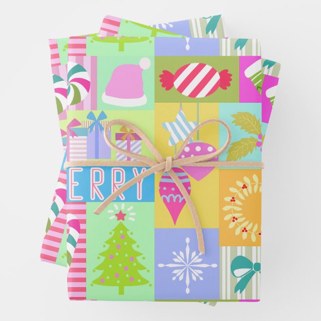 Christmas Advent Calendar  Wrapping Paper Sheet (In situ)