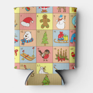Christmas Advent: Doodle Element Collection Can Cooler