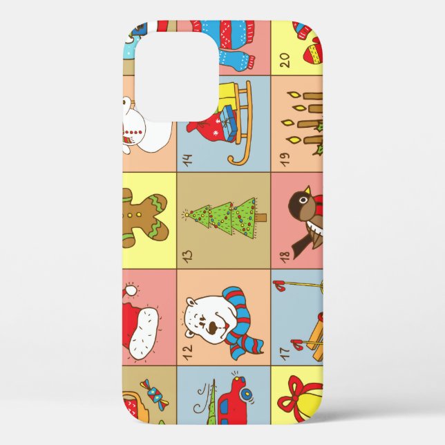 Christmas Advent: Doodle Element Collection Case-Mate iPhone Case (Back)